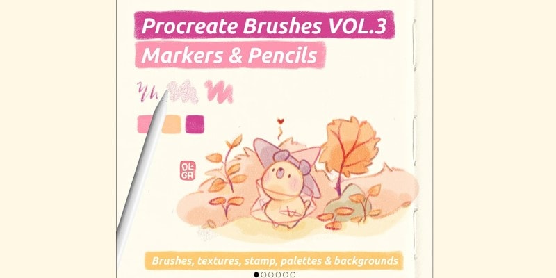 Procreate Brushes Vol 3 Markers & Pencils by Olguioo2