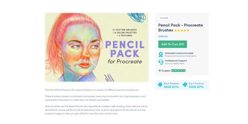 Pencil Pack for Procreate on DesignCuts