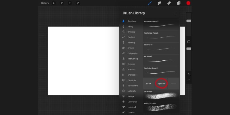Instead Of Changing The Original Brush Duplicate It By Sliding It To The Left And Then Tap Duplicate