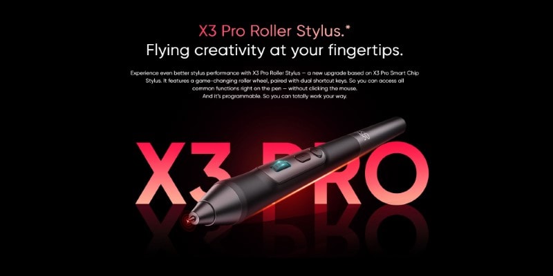 X3 Pro Roller Stylus of the XP Pen Artist 22 Plus, image by xp pen