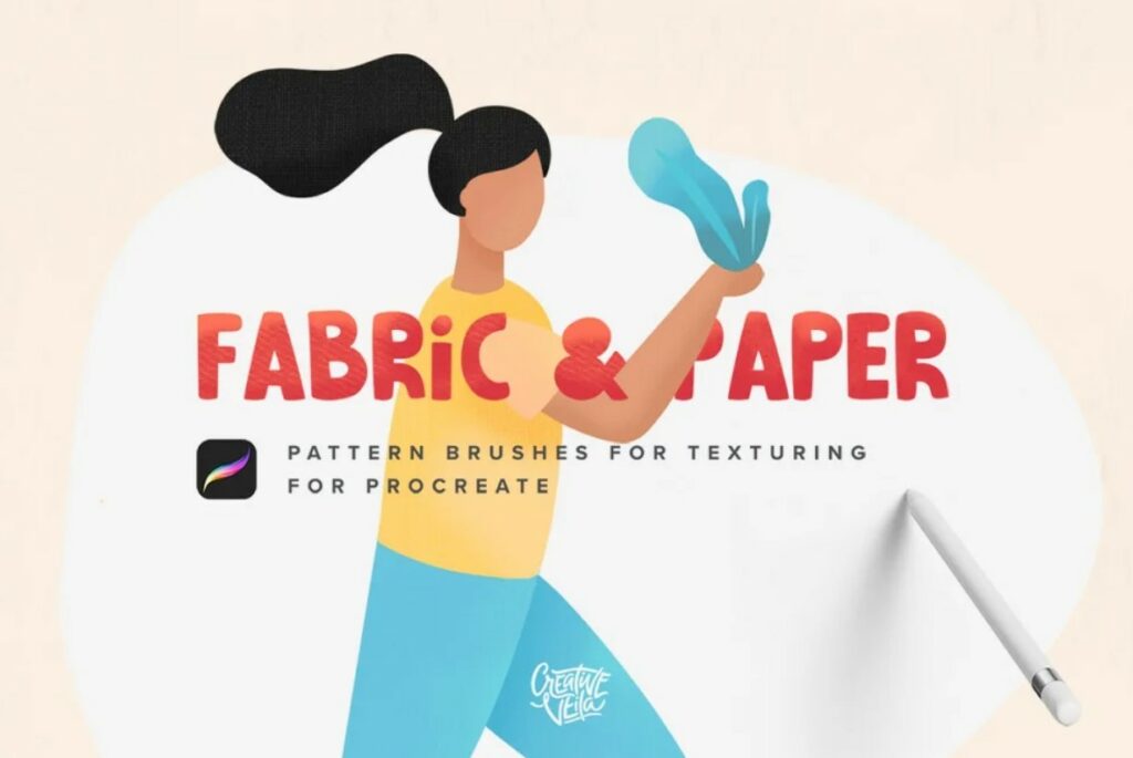 Fabric And Paper Procreate Brushes by Creative Veila
