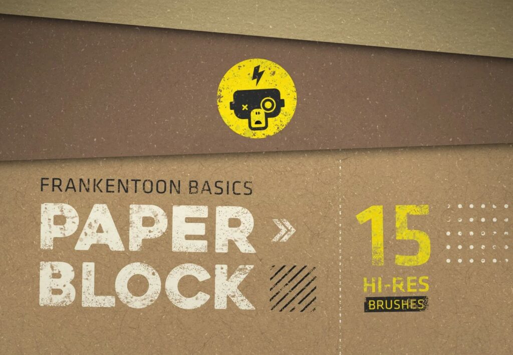 Paper Block Procreate Brush Pack by Frankentoon Studio