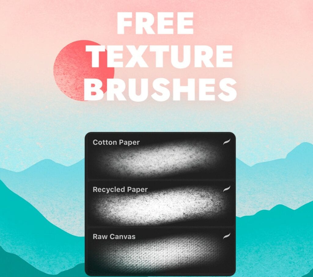 3 Free Texture Brushes For Procreate By Art by Melody