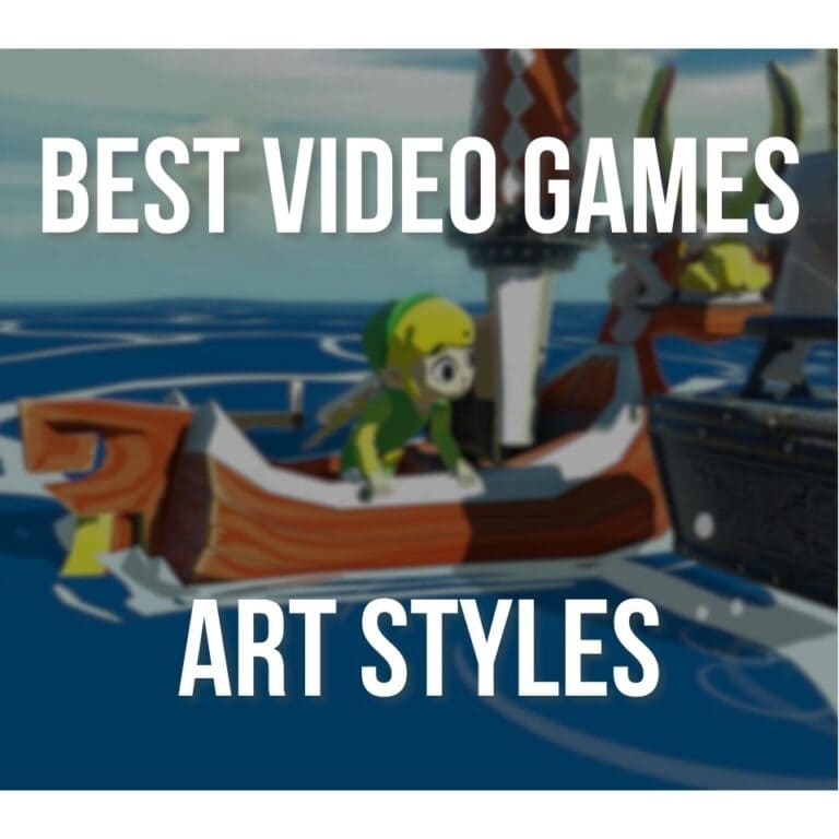 Cover image for an article about the best video game art styles, featuring a cel-shaded scene from The Legend of Zelda: The Wind Waker with Link sailing on a wooden boat across a stylized blue ocean.